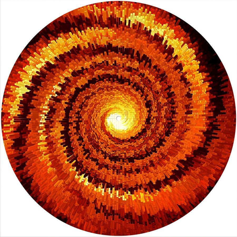 Slipmat Scratch Pad Felt for 12" Turntable LP DJ Vinyl Record Player SPIRAL 10