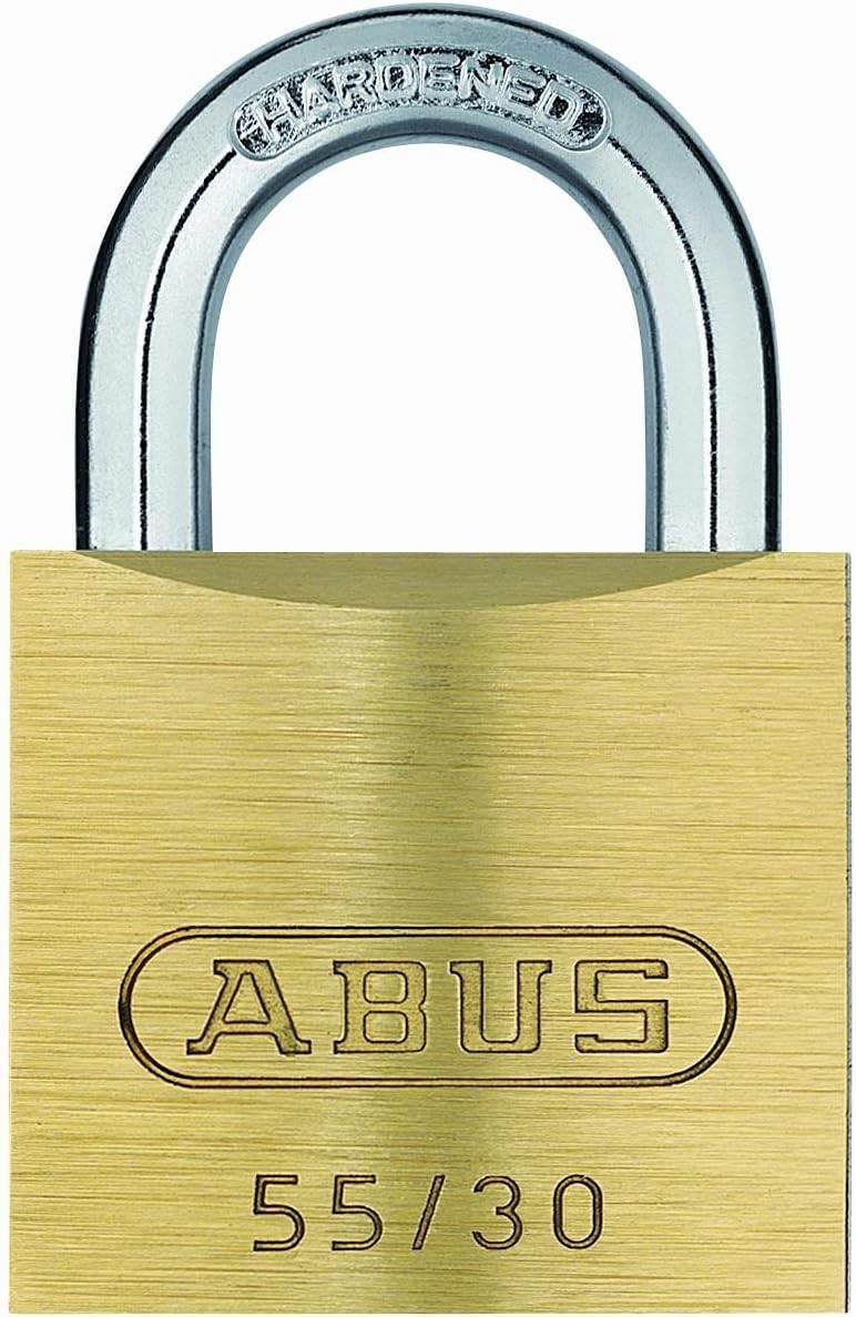 ABUS 5530 Brass Padlock 30mm Heavy Duty Lock w/ 2 Keys Gym Locker OEM
