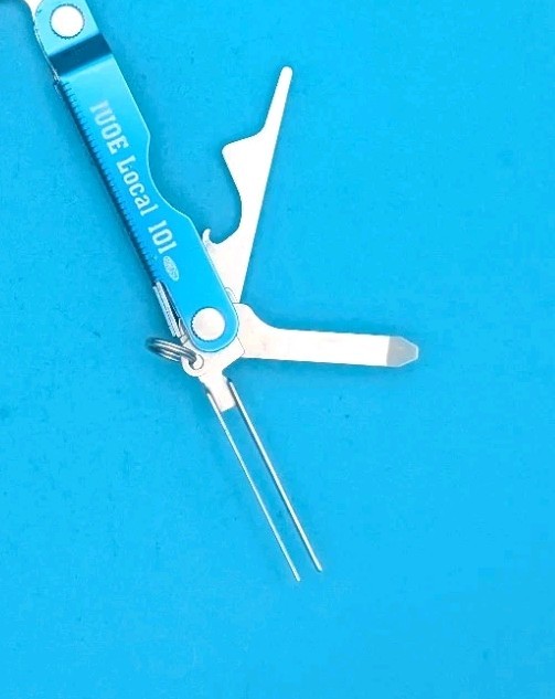 Leatherman Micra Multi-Tool, Knife, Scissors, Key Ring, Blue! *IUOE LOCAL 101*