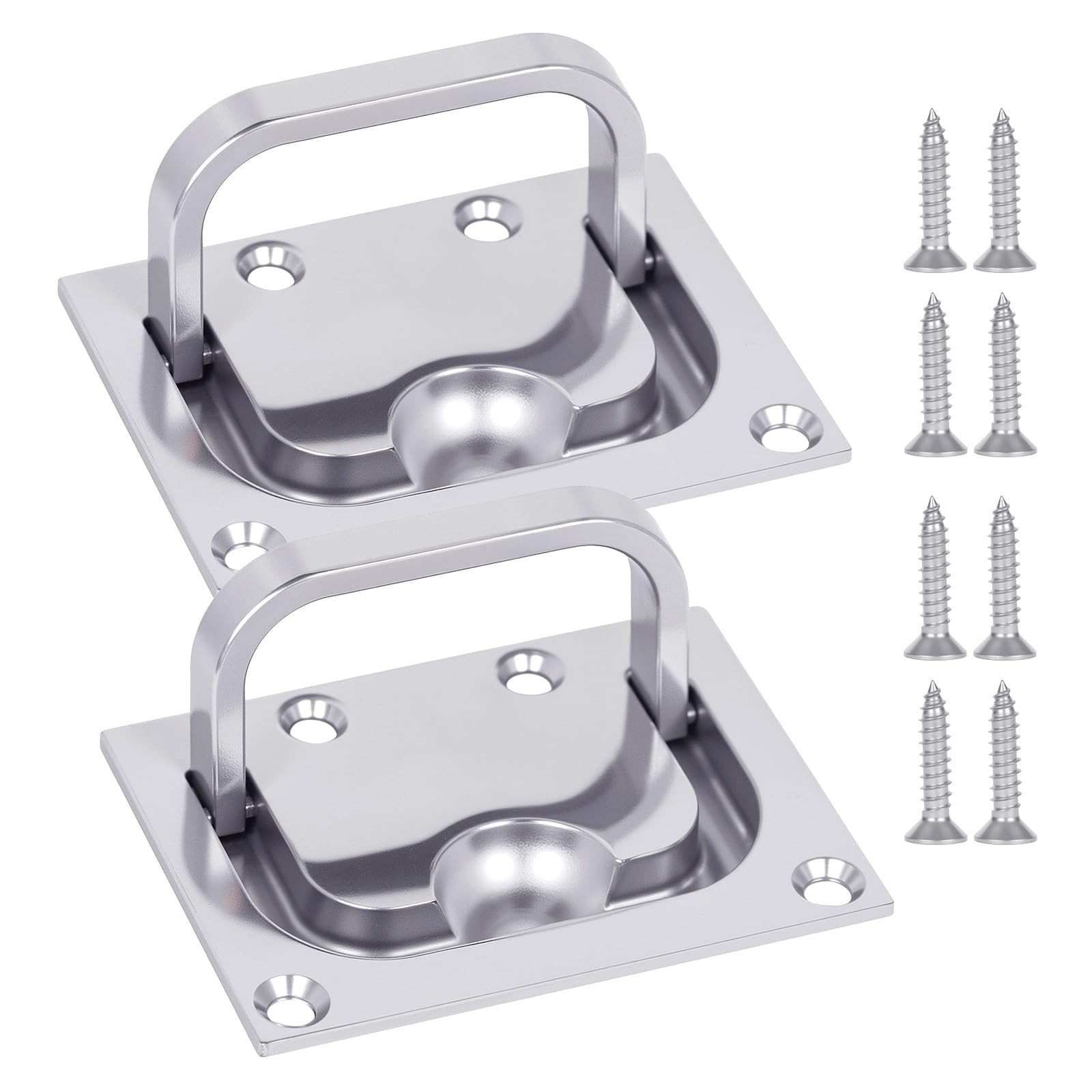 316 Stainless Steel Flush Lift Handle, Boat Hatch Pull, 2 Pack | Low-profile ...