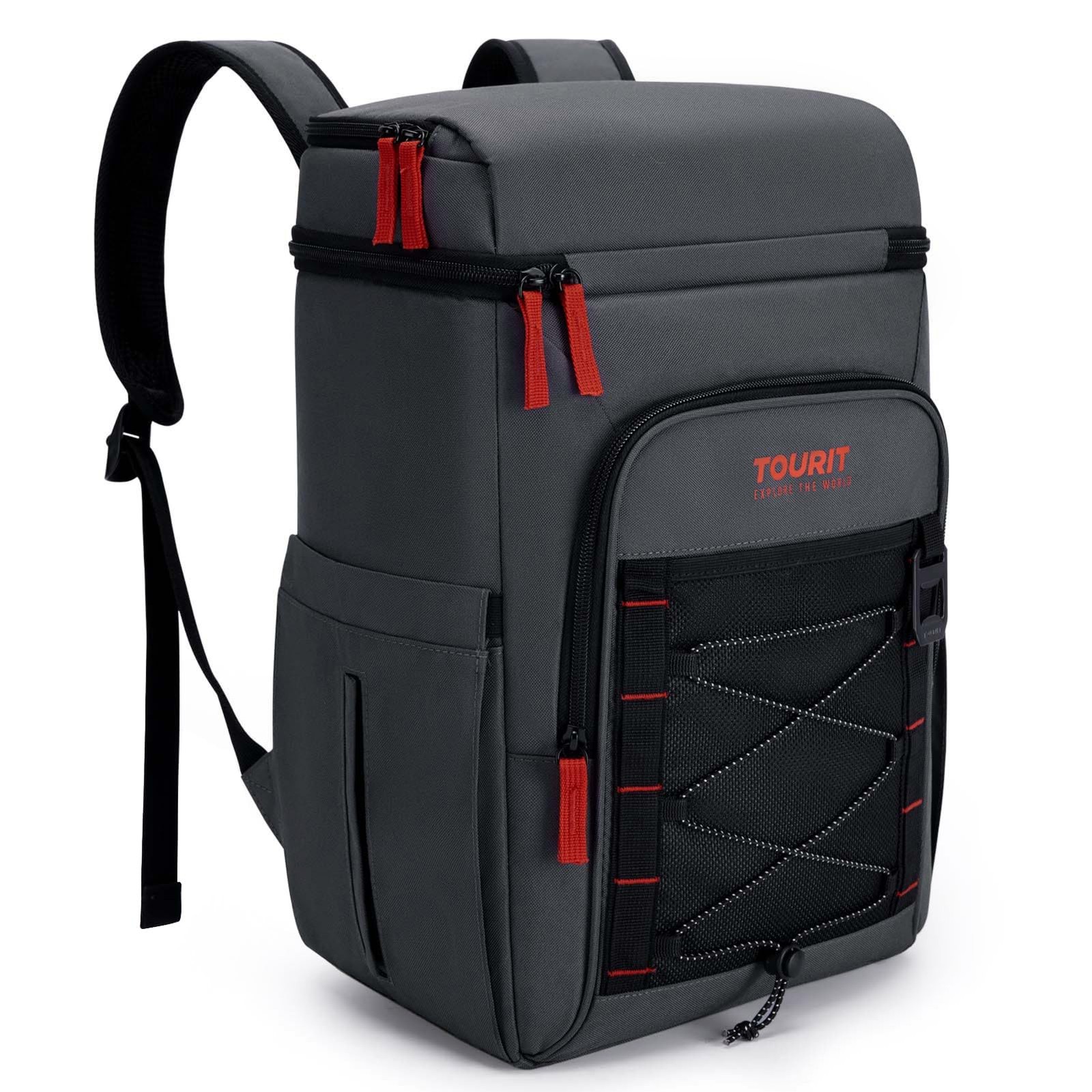 Insulated Backpack Cooler 2 Compartments 30 Can Leakproof Thermal Bag