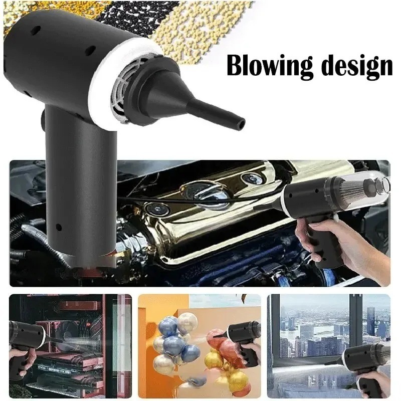 Portable Car Vacuum Cleaner 9000Pa Handheld USB Rechargeable