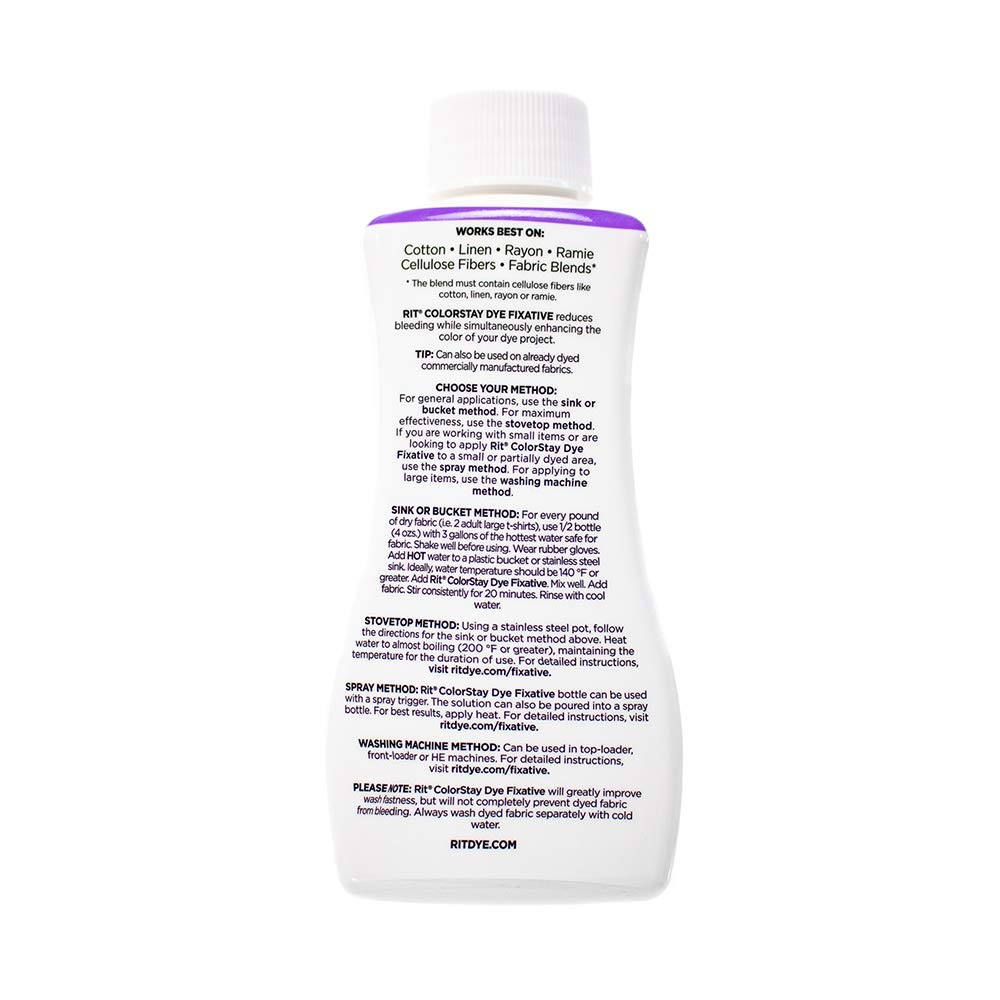 Rit Color Stay Dye Fixative for Cotton Linen Rayon Fabric Projects