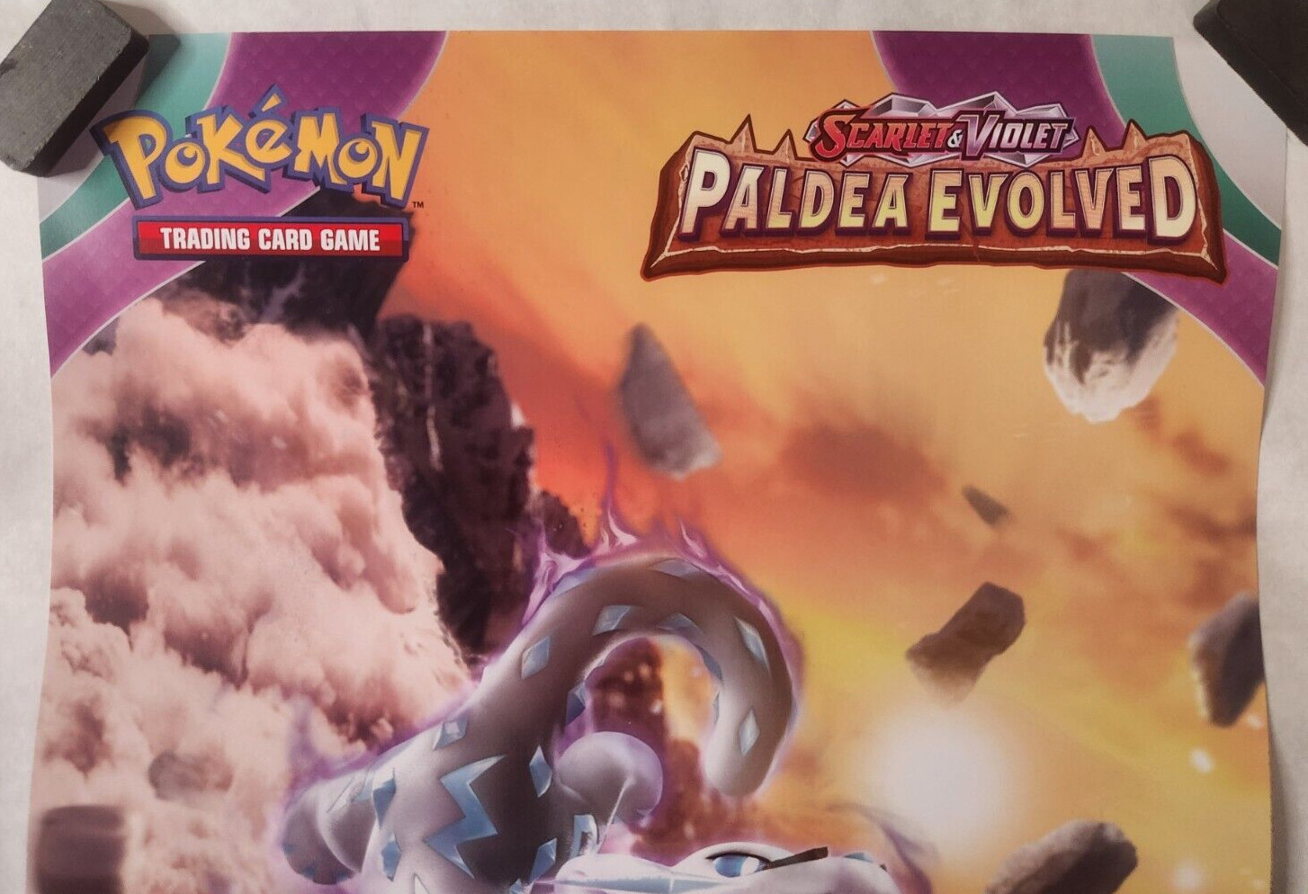 Pokemon SCARLET & VIOLET Store Poster TCG PALDEA EVOLVED Official Prerelease