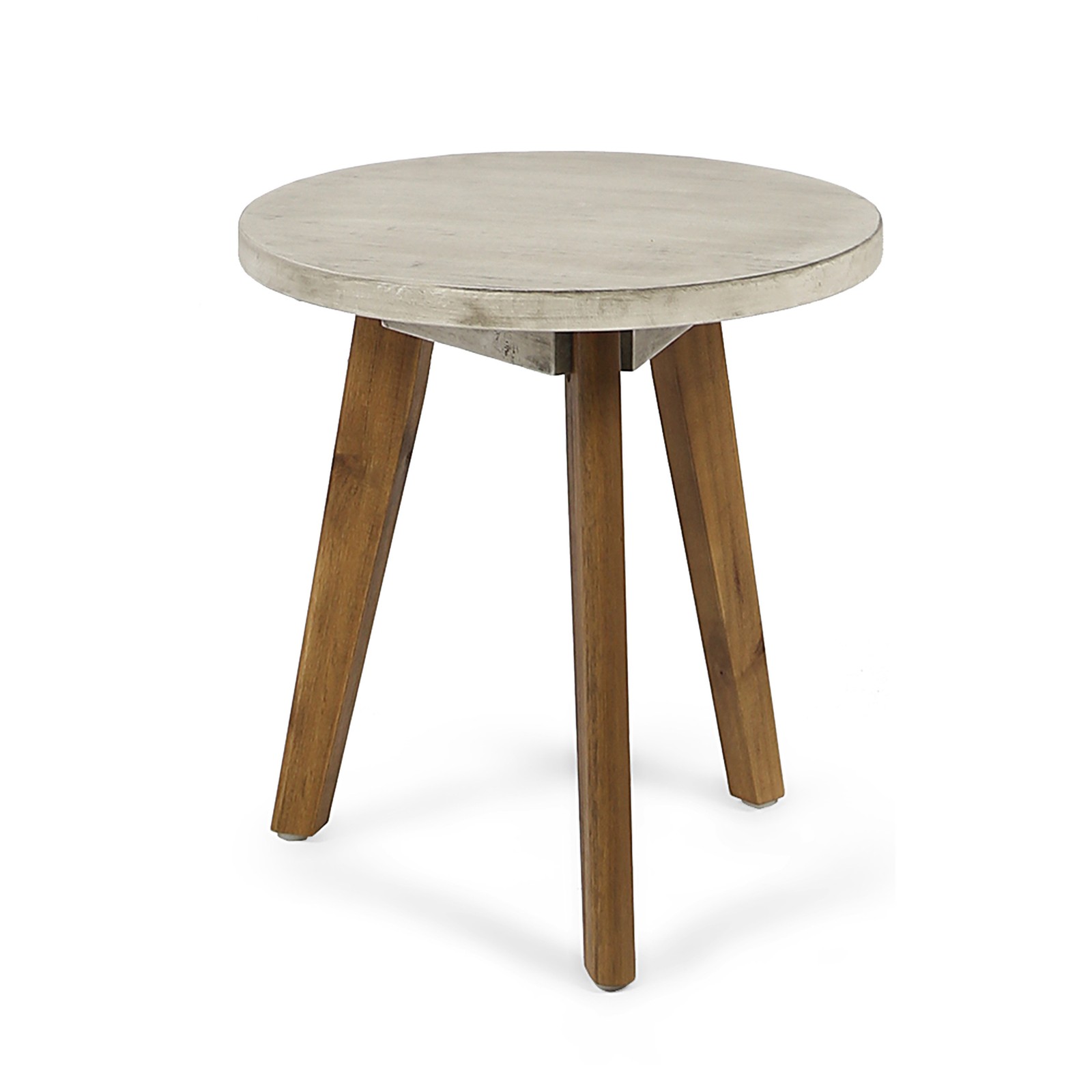 Solid Wood Three Leg Table Suitable for Terraces Balconies and Outdoor Areas