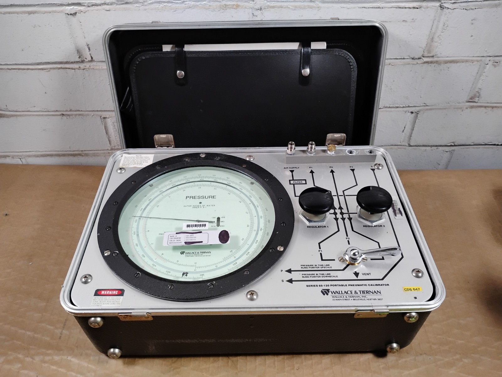 Wallace & Tiernan Series 65-120 Portable Pneumatic Calibrator - UNTESTED SURPLUS