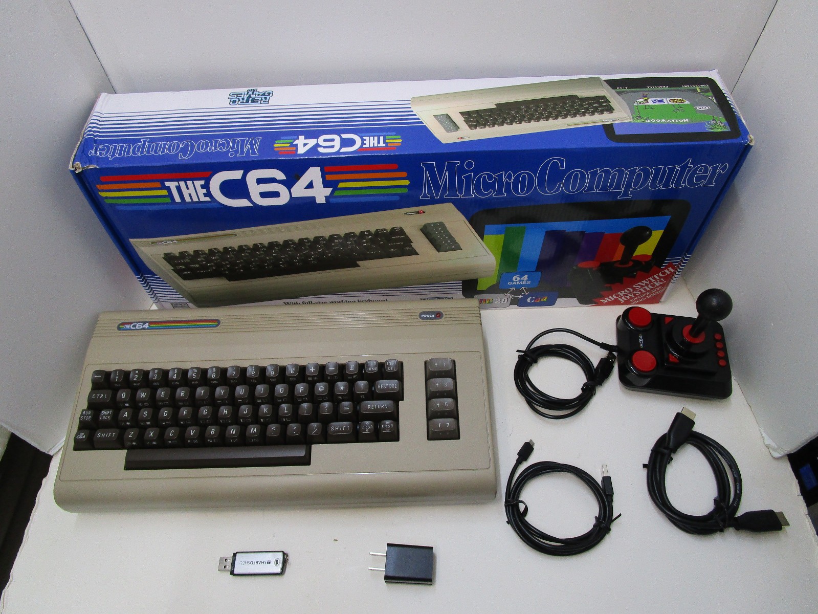 THE C64 MAXI MICROCOMPUTER USB COMMODORE BY RETRO GAMES TESTED/WORKING LU76 💻