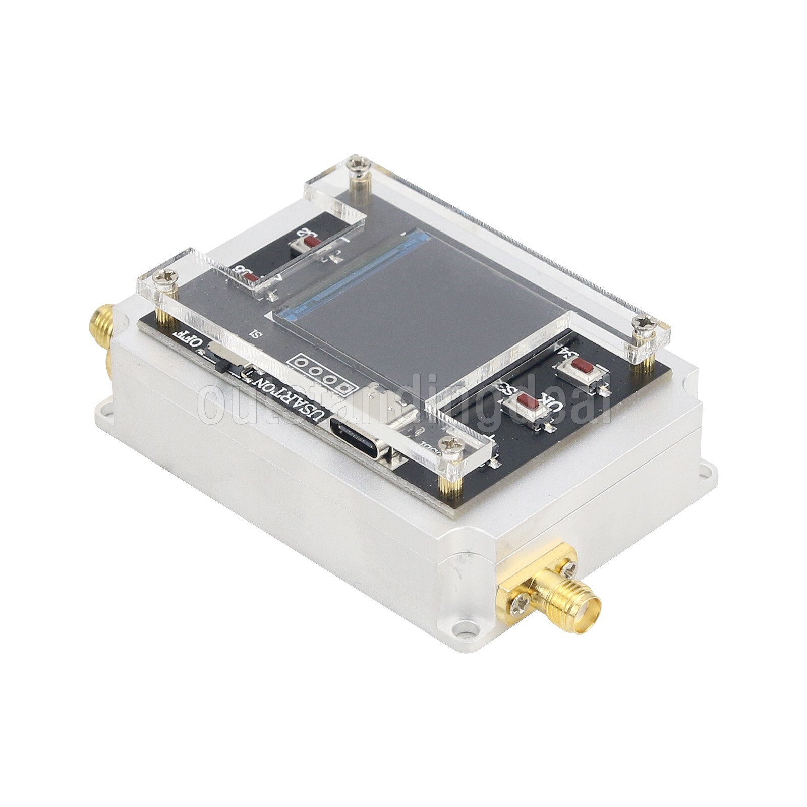 DC-3GHZ 90DB Programmable Attenuator Module RF Attenuator Step 0.25DB 1.3" OLED-