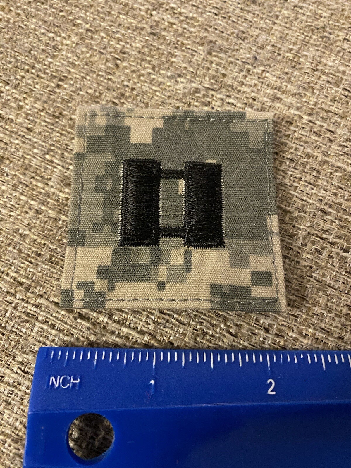 US Army Captain CPT O-3 Rank ACU Hook / Loop Pattern Military Patch INV6480