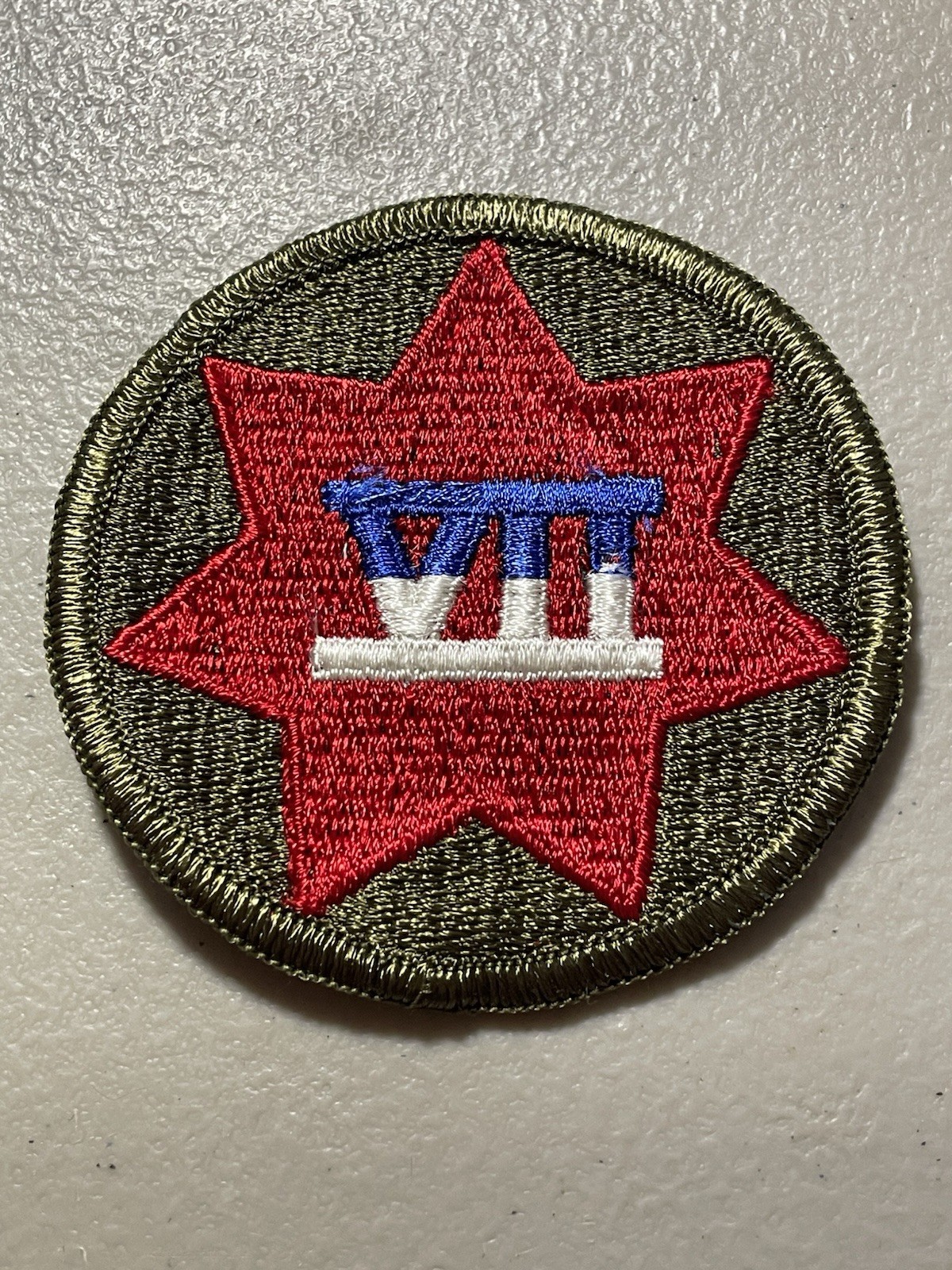 US Army 7th VII Corps Military Patch Dress Color M/E #041025-49