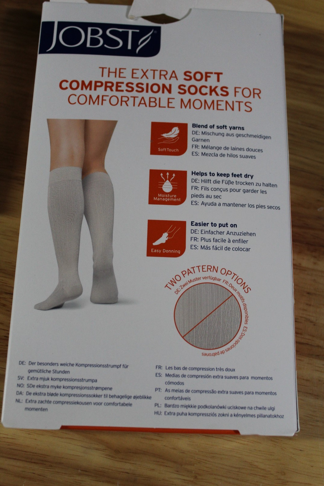 JOBST soSoft Compression Sock-Ribbed Pattern-15-20mmHg-Sand-Small-120217