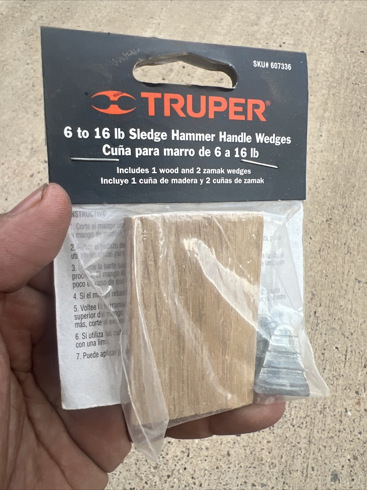TRUPER- Sledge Hammer Handle Wedge Pack 6-16lb - New In Package