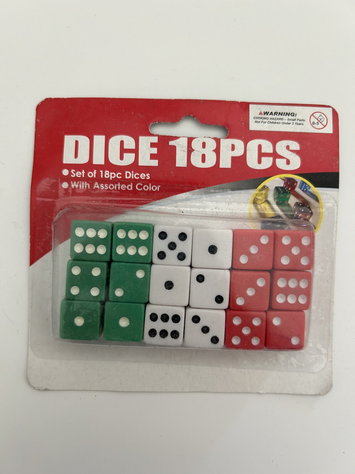 Set of 18pc Dices with Assorted Colors (SEALED)