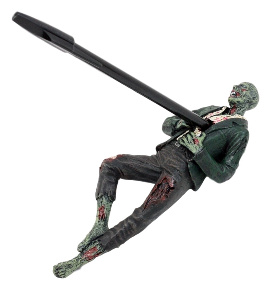 Gory Apocalypse Walking Dead Zombie Hunter Impaled Walker Pen Holder Figurine