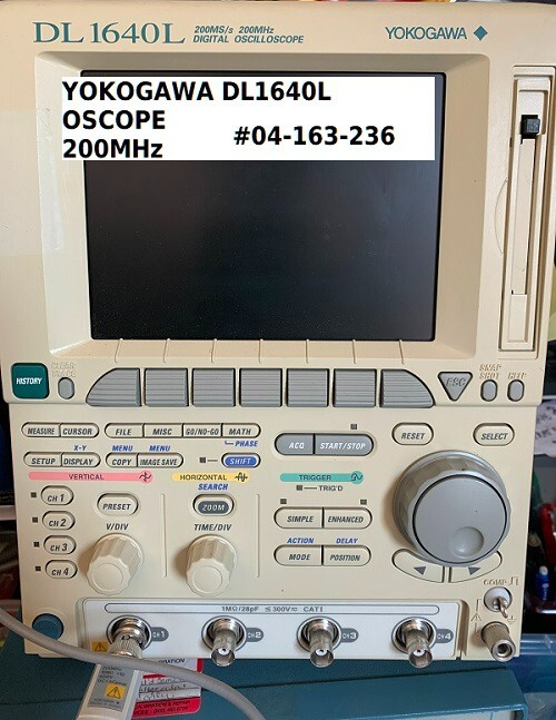 Yokogawa DL1640L 200MS/s 200MHz 4-Ch Digital Oscilloscope 701620 printer built n