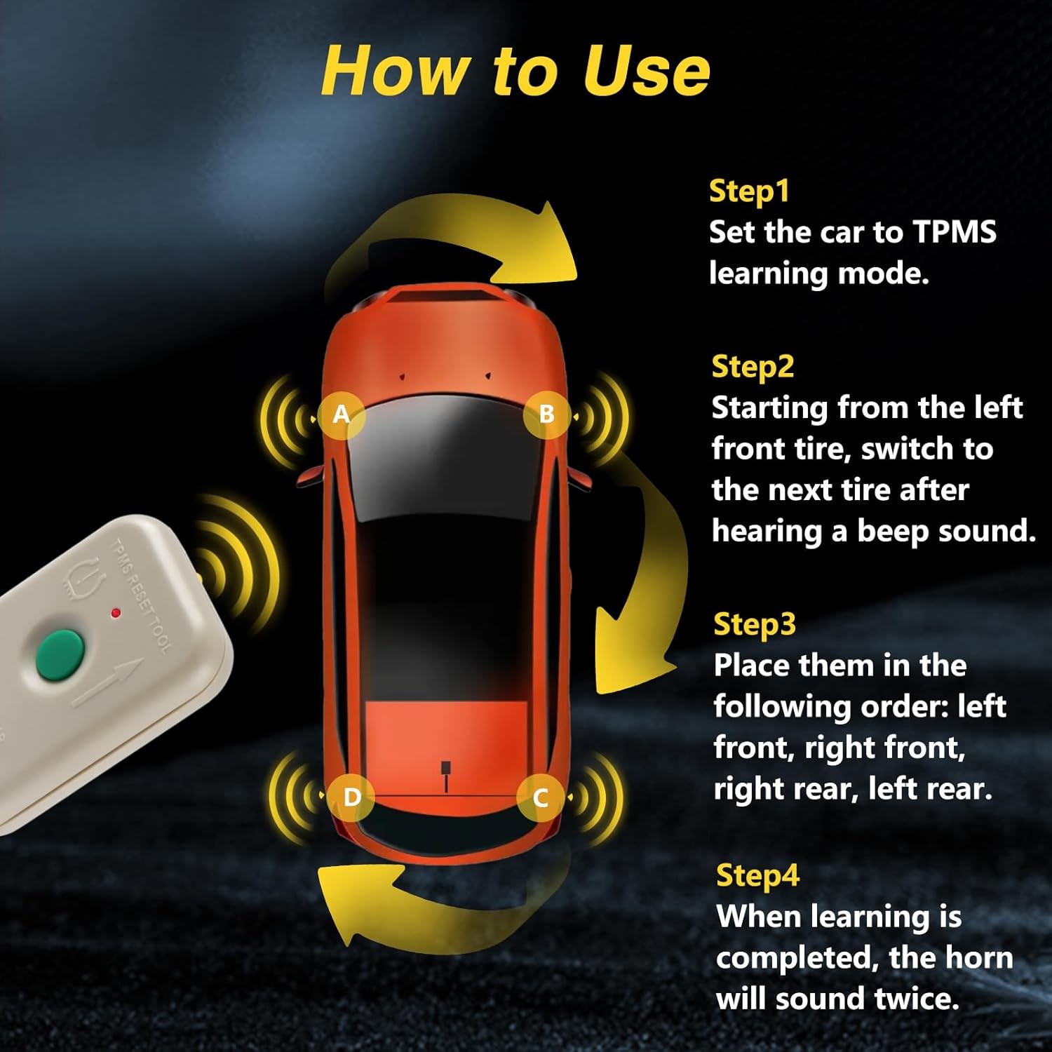 TPMS Sensor Tool TPMS Relearn Tool Compatible with Ford Lincoln TPMS Reset Senso