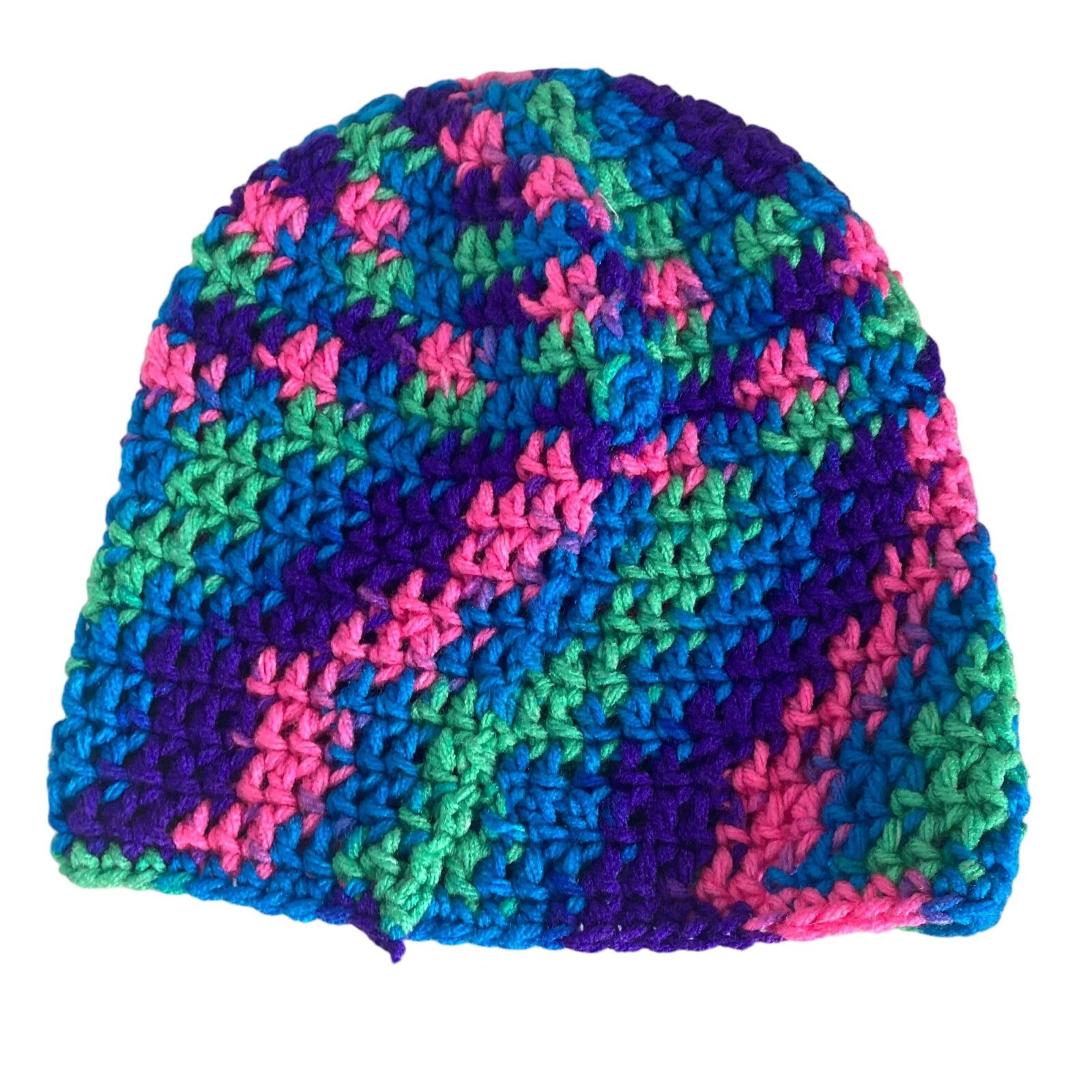 2 Hats Handmade Crochet Unisex Multicolored