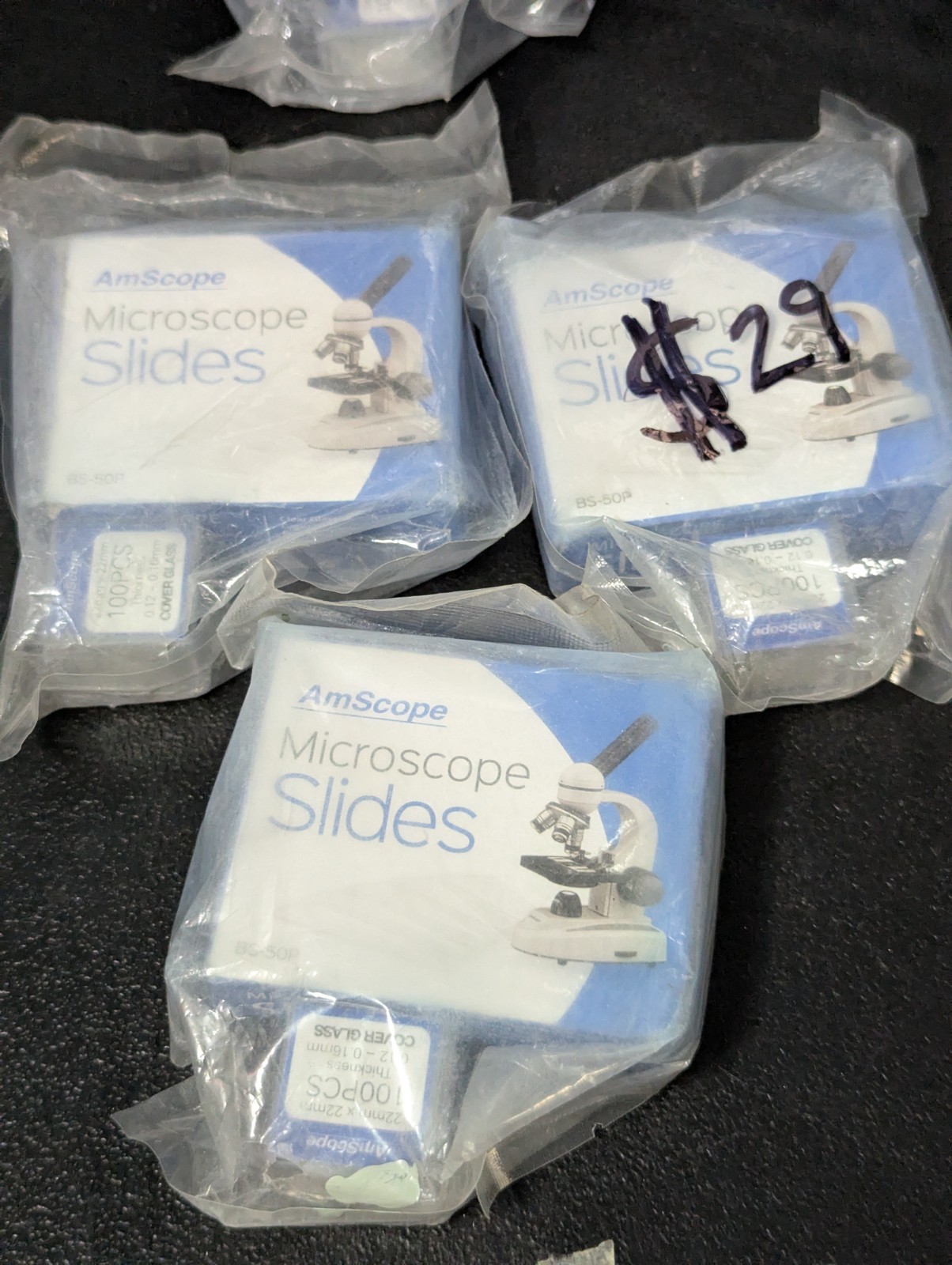 AmScope 150 Pre-Cleaned Blank Microscope Slides + 300 22x22mm Square Cover Glass
