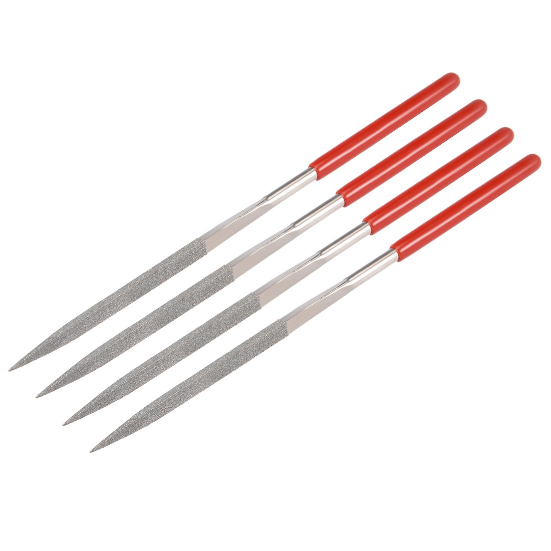 4Pcs 5x180mm Triangular Diamond Needle File 150 Grit