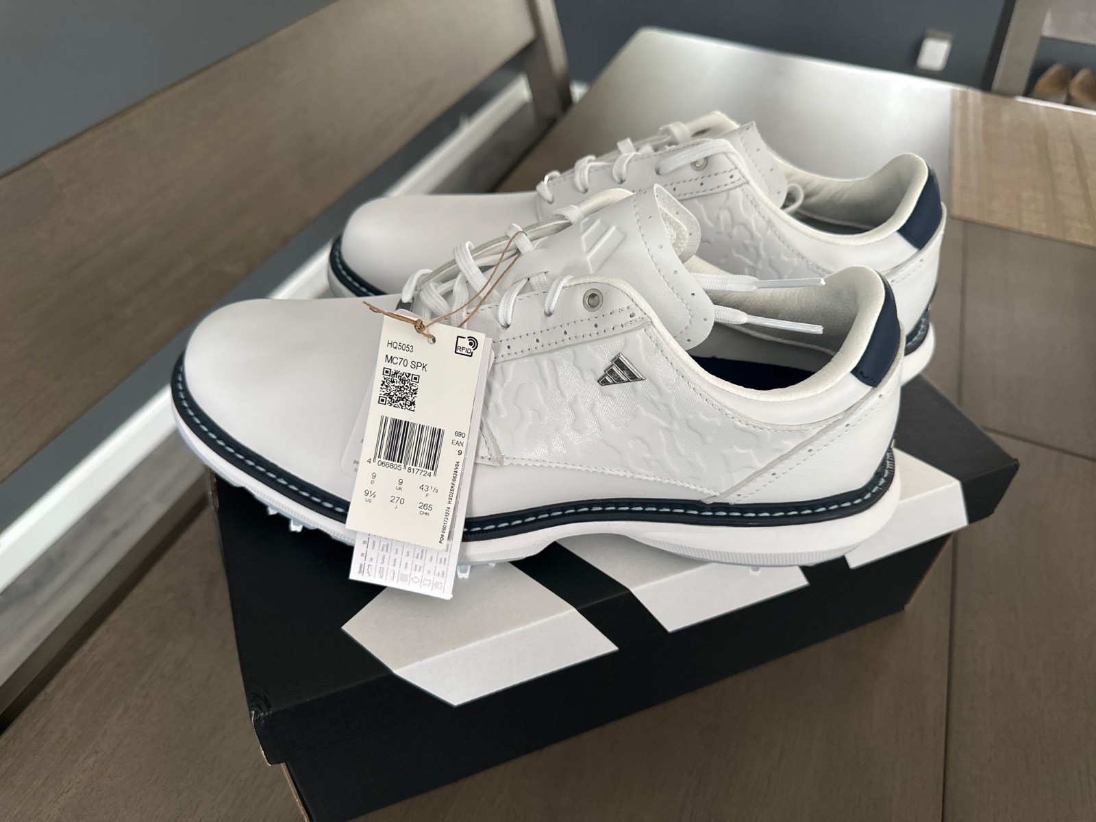 adidas Golf Shoes MC70 spiked whit/navy