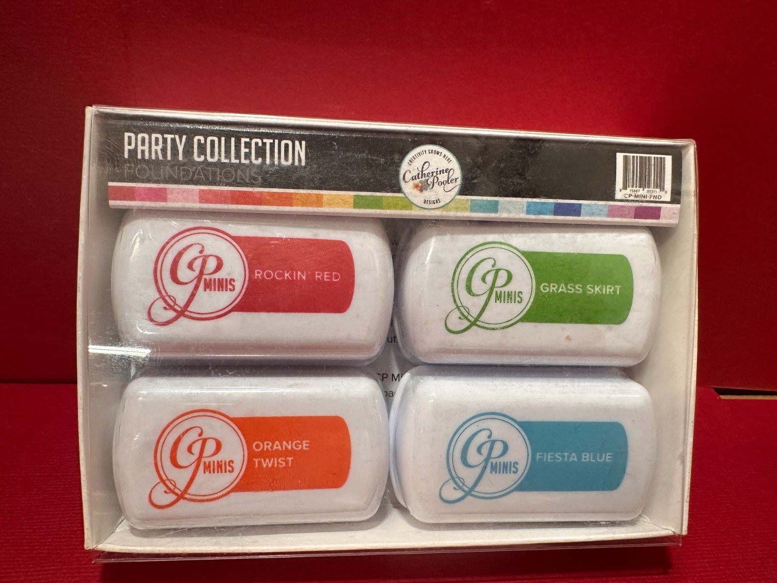 Catherine Pooler Mini Ink Pad Set - PARTY  Collection Foundations 4 ink pads NIB