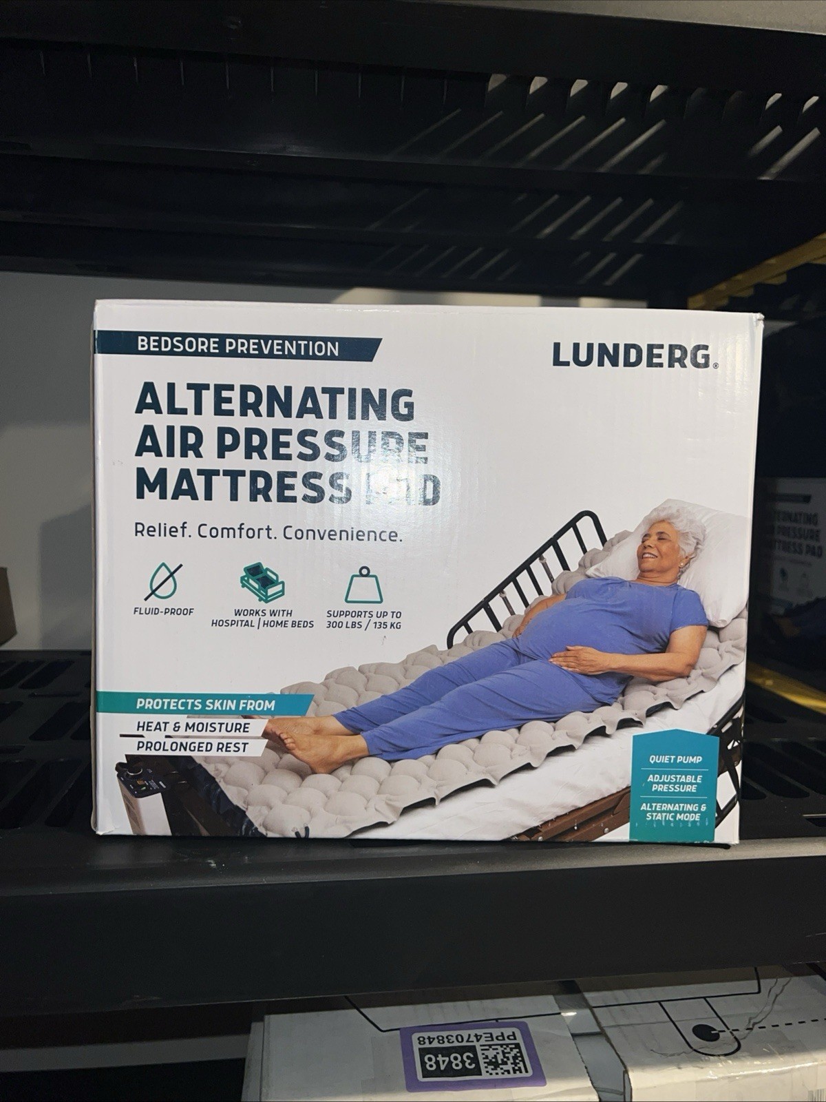 Lunderg Alternating Air Pressure Mattress Pad Pressure Ulcer Prevention NEW
