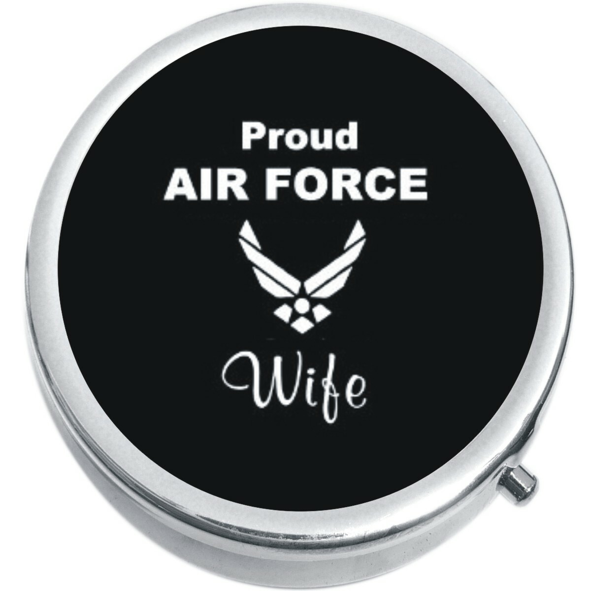 Proud Air Force Wife Medicine Vitamin Pill Box