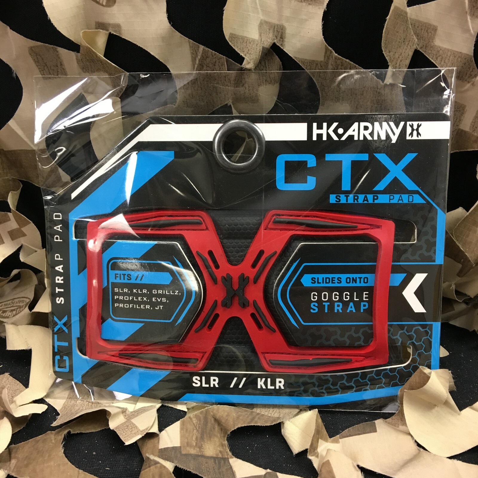New HK Army Universal CTX Goggle Strap Pad - Red/Black