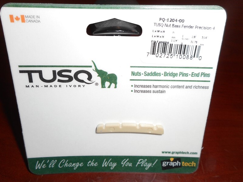 NEW - Graph Tech 4-String Slotted Nut For Fender P. Bass -TUSQ, #PQ-1204-00
