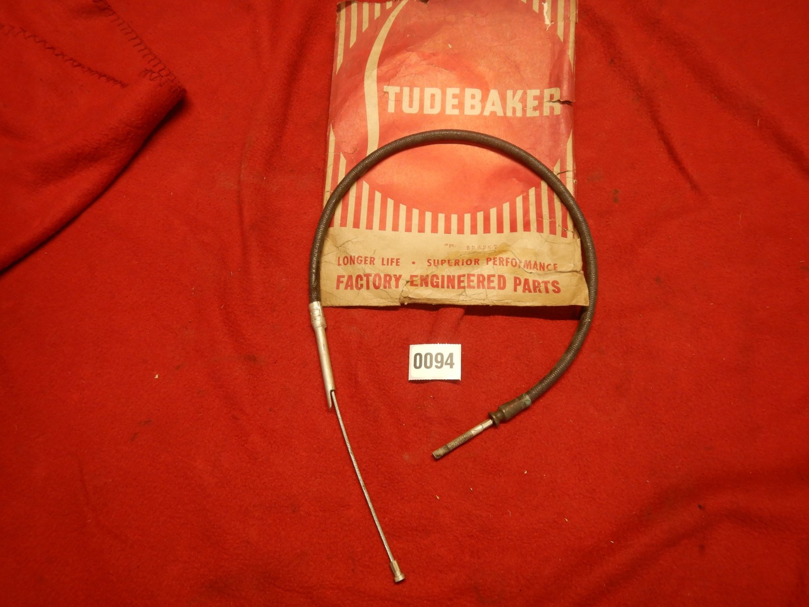 NOS 50 STUDEBAKER CHAMPION FRONT EMERGENCY PARKING BRAKE CABLE 526387 1950