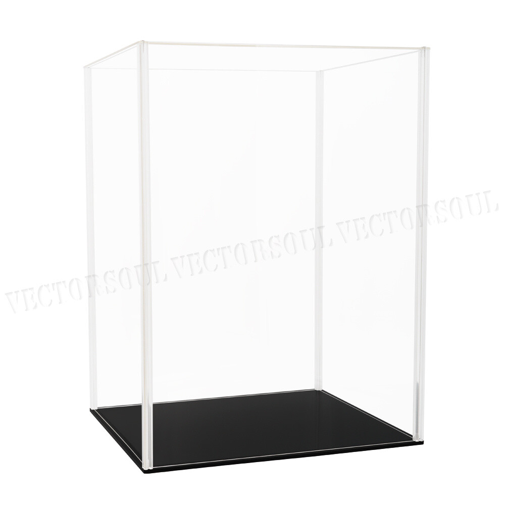 20" Large Acrylic Display Case Dustproof Clear Box Action Figures Self-Install