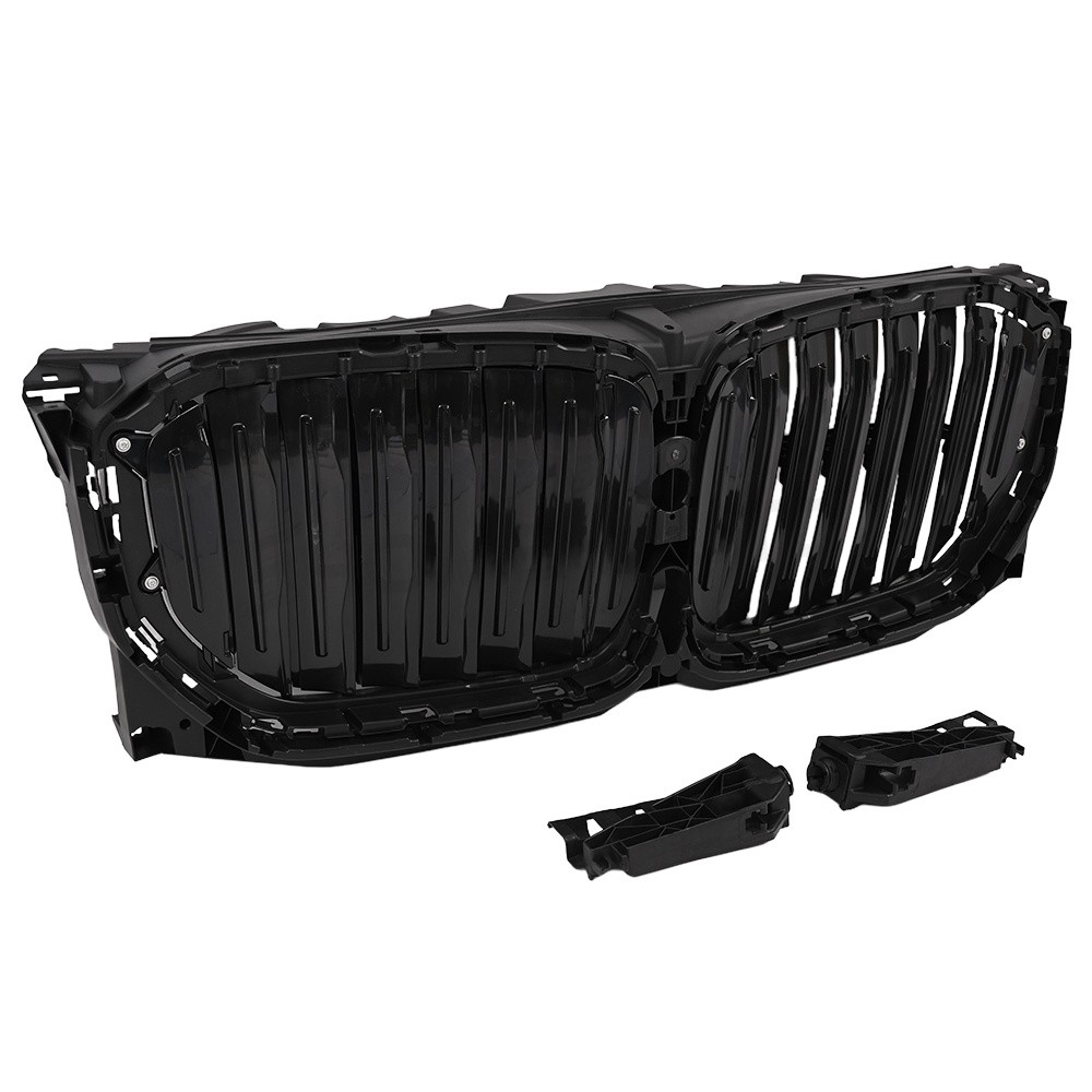 New For 2019-2023 BMW X5 Front Bumper Grille Air Shutter Flap Upper With Motor