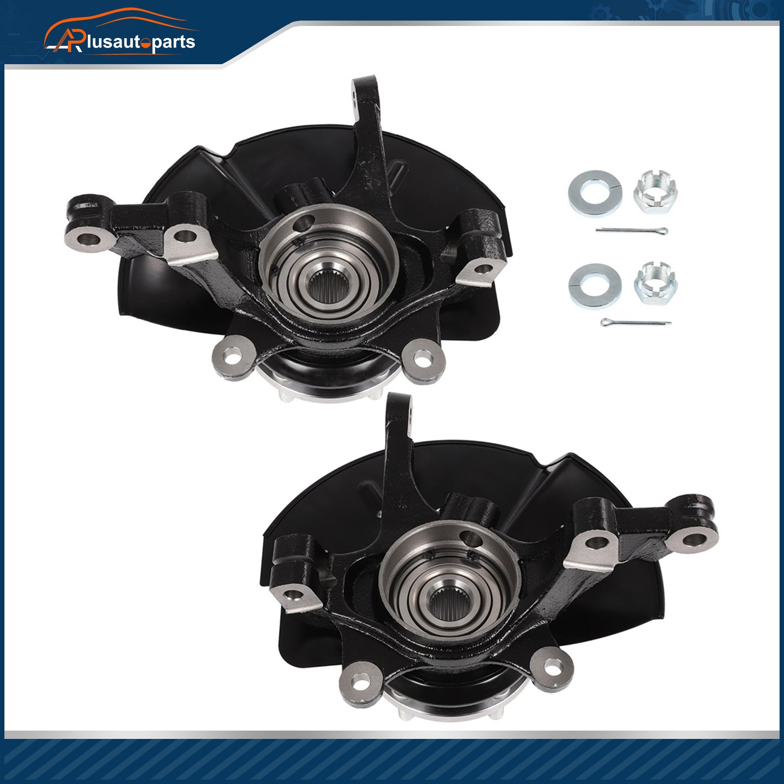 2 X Steering Knuckle & Wheel Bearing Hub Front For Hyundai Tucson 2010 2011-2013