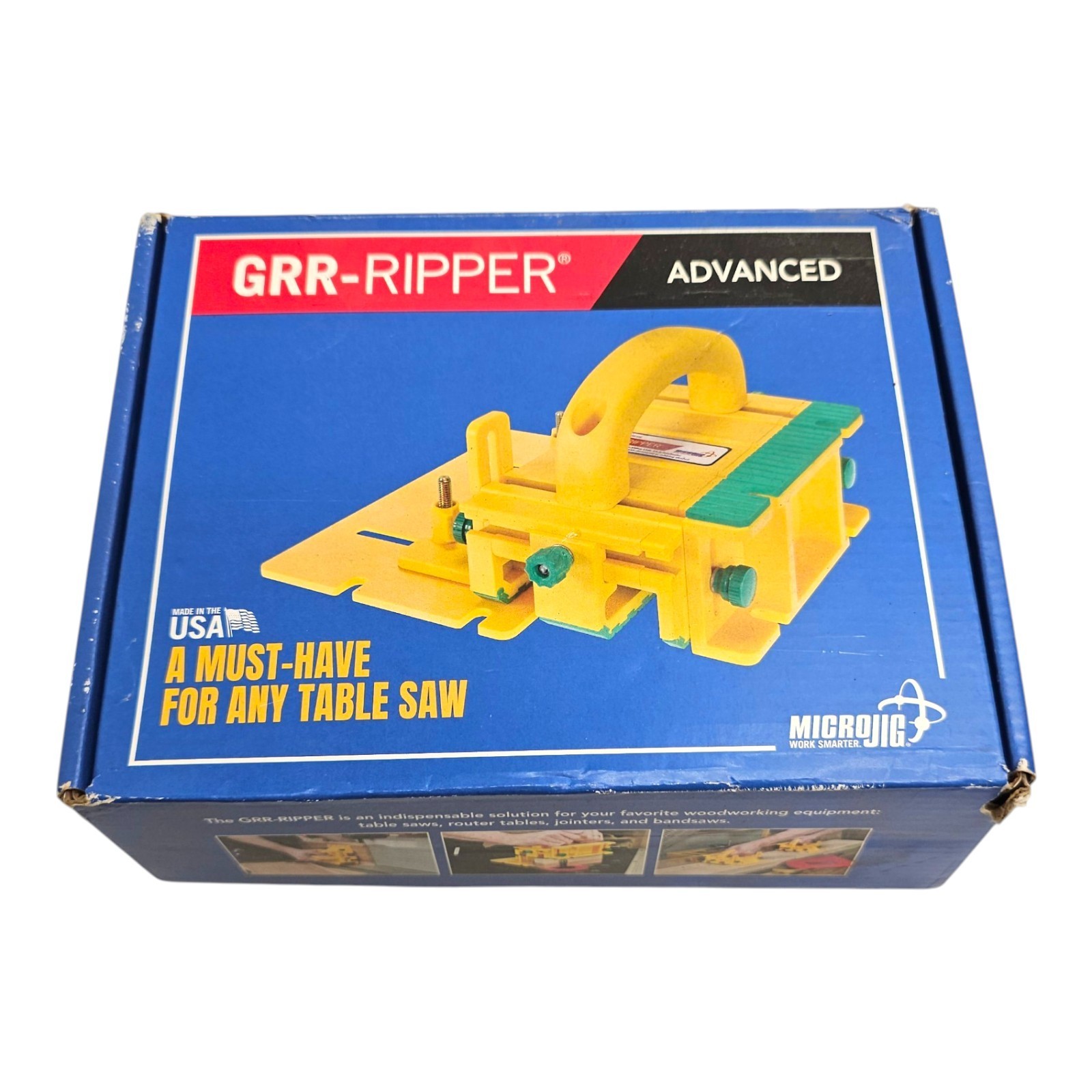 Microjig GRR-RIPPER Advanced 3D Pushblock Tool Yellow Woodworking