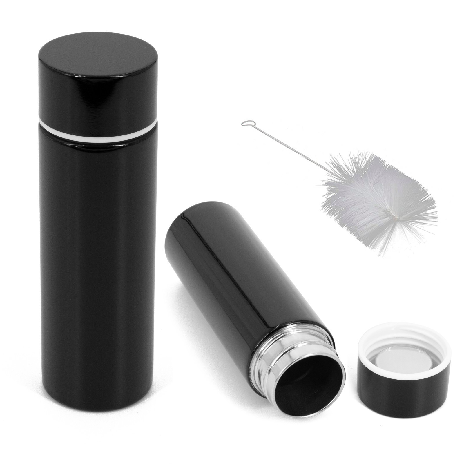 CASEMATIX 5-Ounce Stainless Steel Travel Spittoon – Portable Dip Spit Cup Black