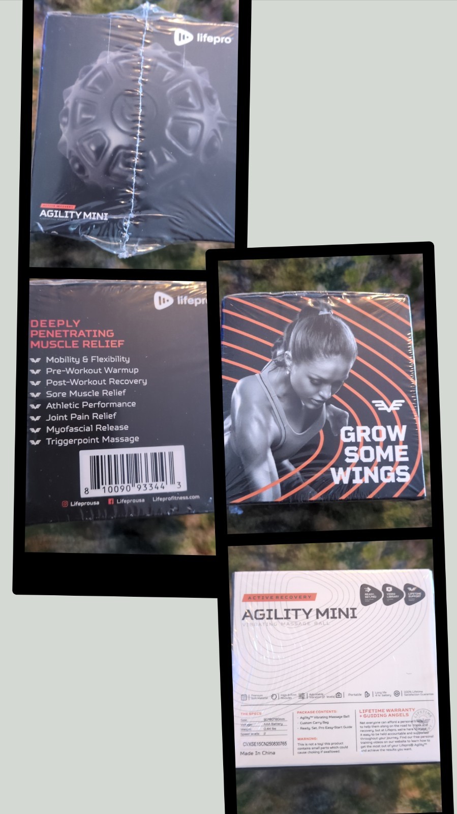 SEALED NEW LifePro Agility Mini Vibrating Massage Ball Rehab Fitness Sports