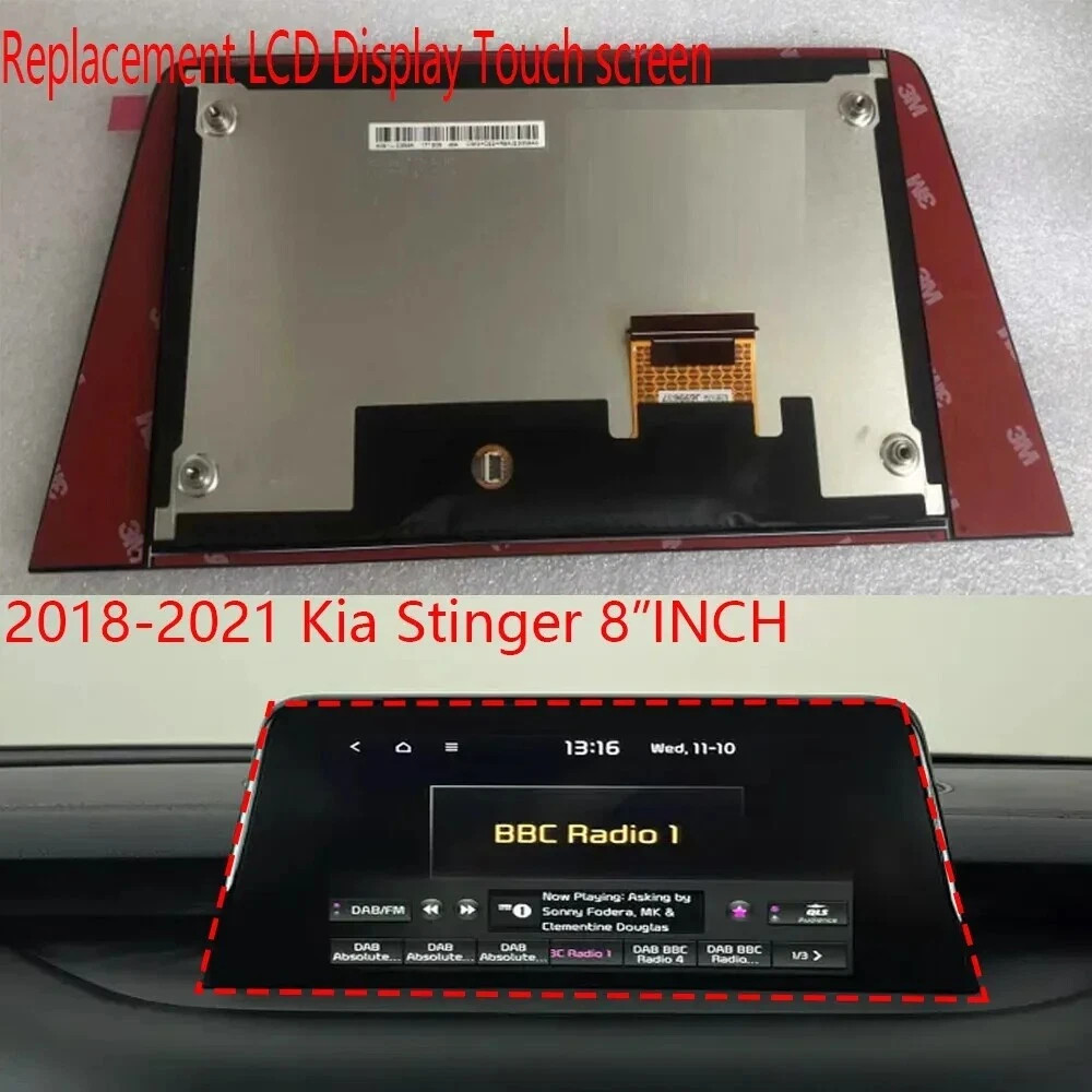 Replacement LCD DISPLAY TOUCH SCREEN 2018-21 Kia Stinger Nav Radio 96525j5710