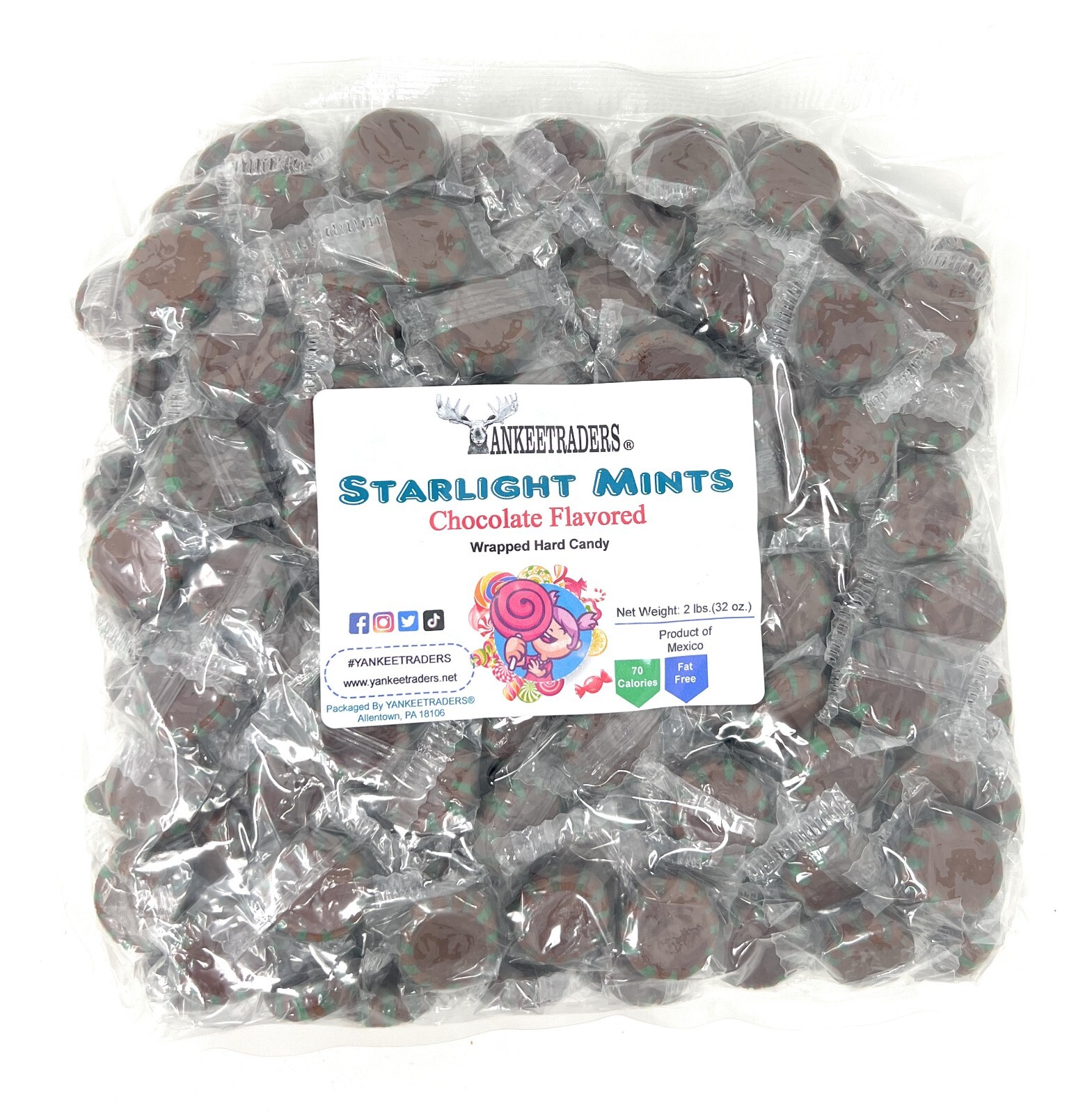 Chocolate Starlight Mints, 2 lbs. ~ YANKEETRADERS® ~ FREE SHIPPING