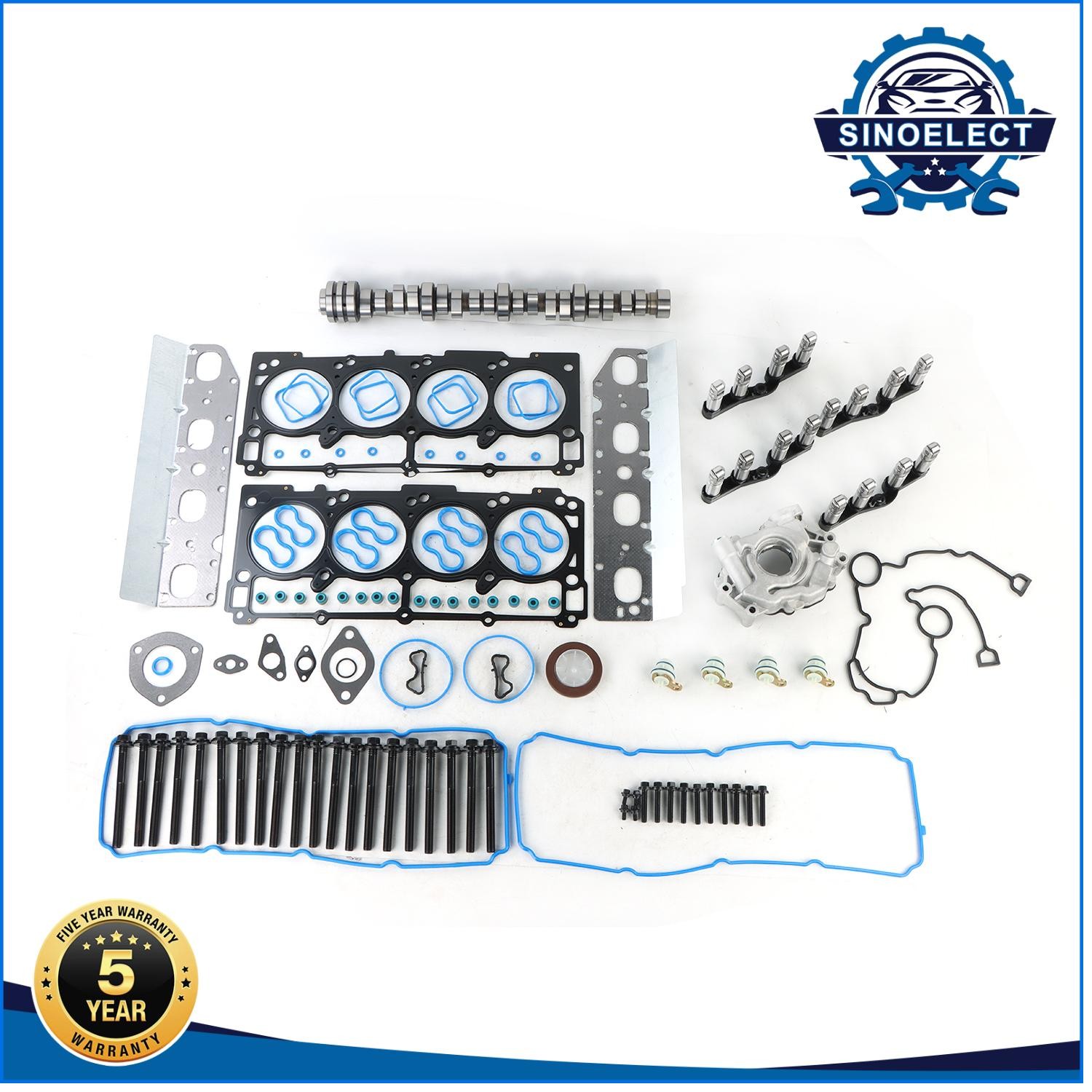 Non MDS Lifters Camshaft Kit Head Gasket for 09-19 Ram 1500 5.7L Hemi + Oil Pump