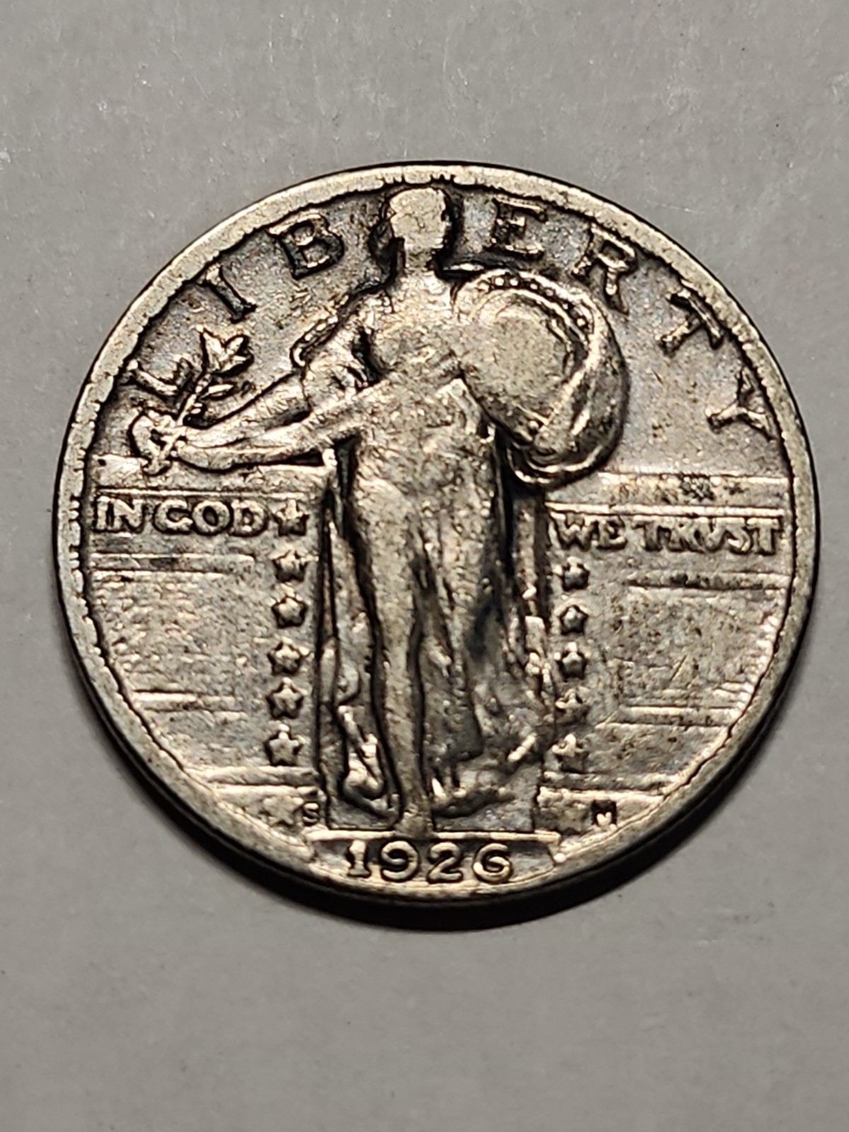 1926-S Standing Liberty Quarter~Semi-Key~Clashed E ERROR~XF~ FREE SHIPPING #3