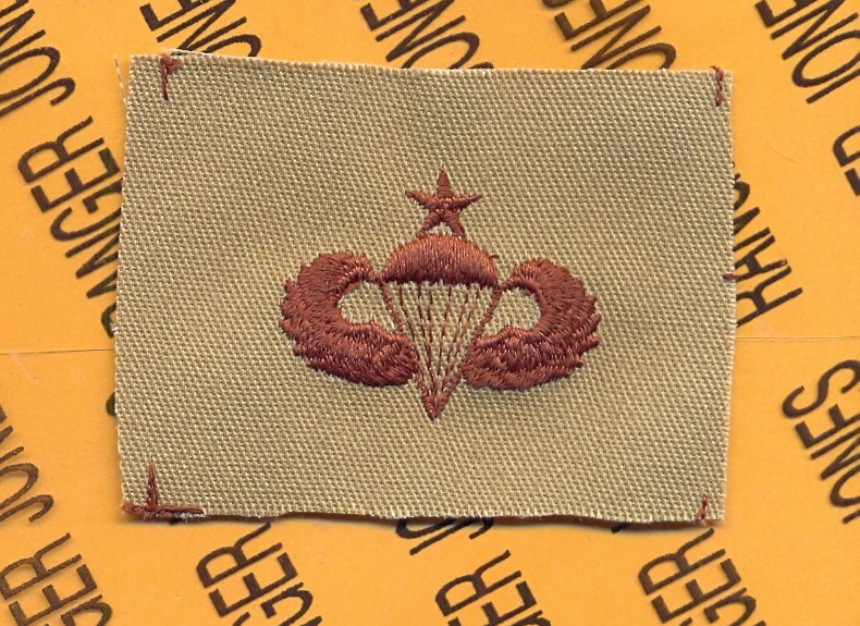 US Army Senior Airborne Parachutist wing Desert DCU cloth patch