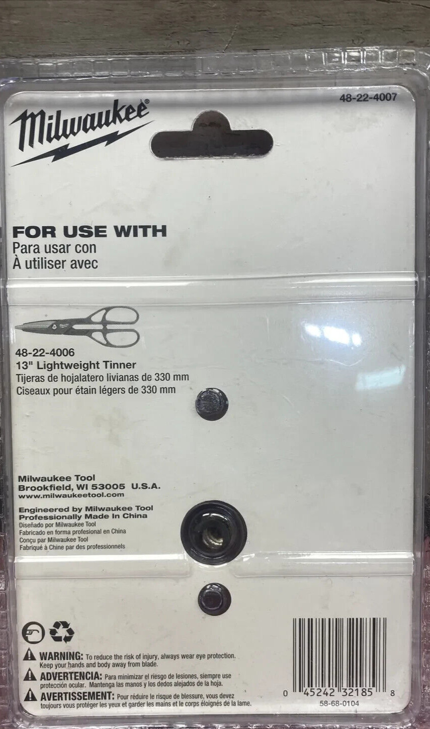 New Milwaukee 48-22-4007 Lightweight Tinner Replaceable Blades