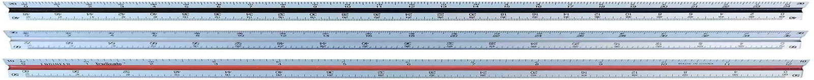 Triangular Engineering Scale Aluminum Ruler for Architects Engineers and Student