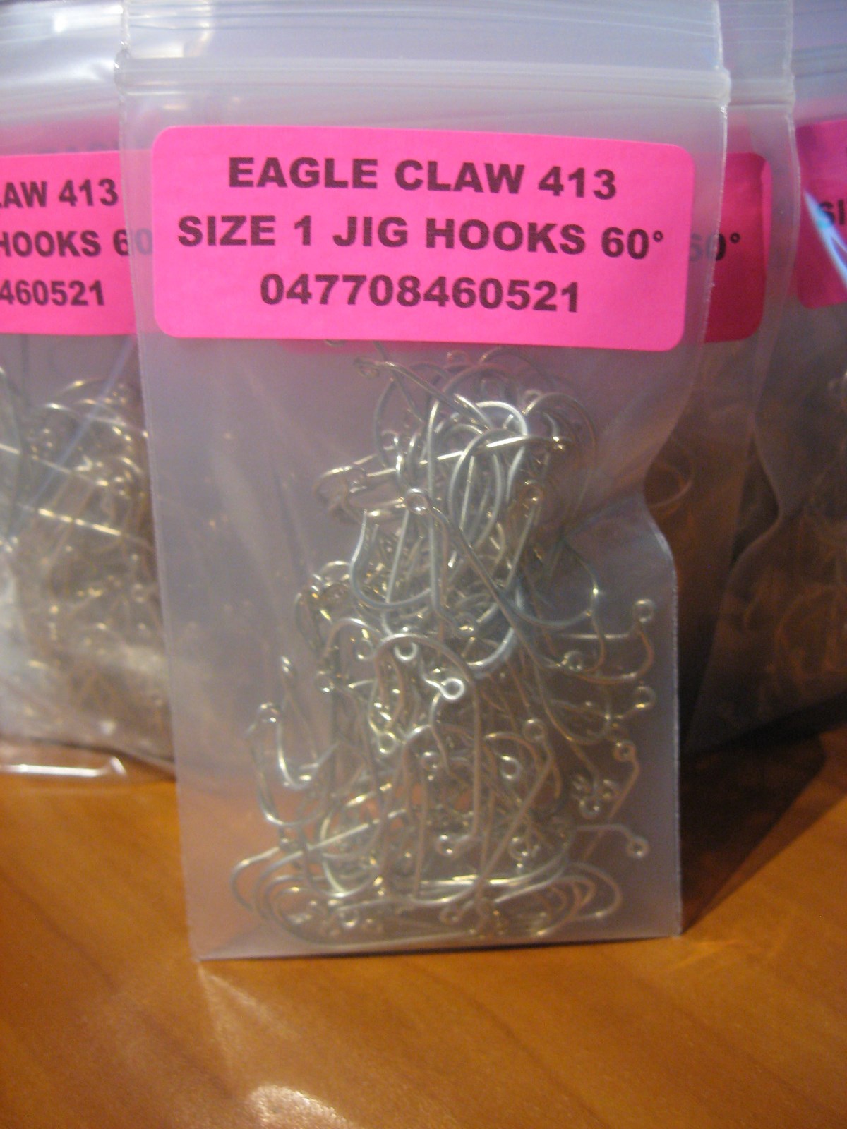 100 Eagle Claw Size 1 Sea Guard 413 O'shaughnessy 60° Jig Mold Fish Hooks