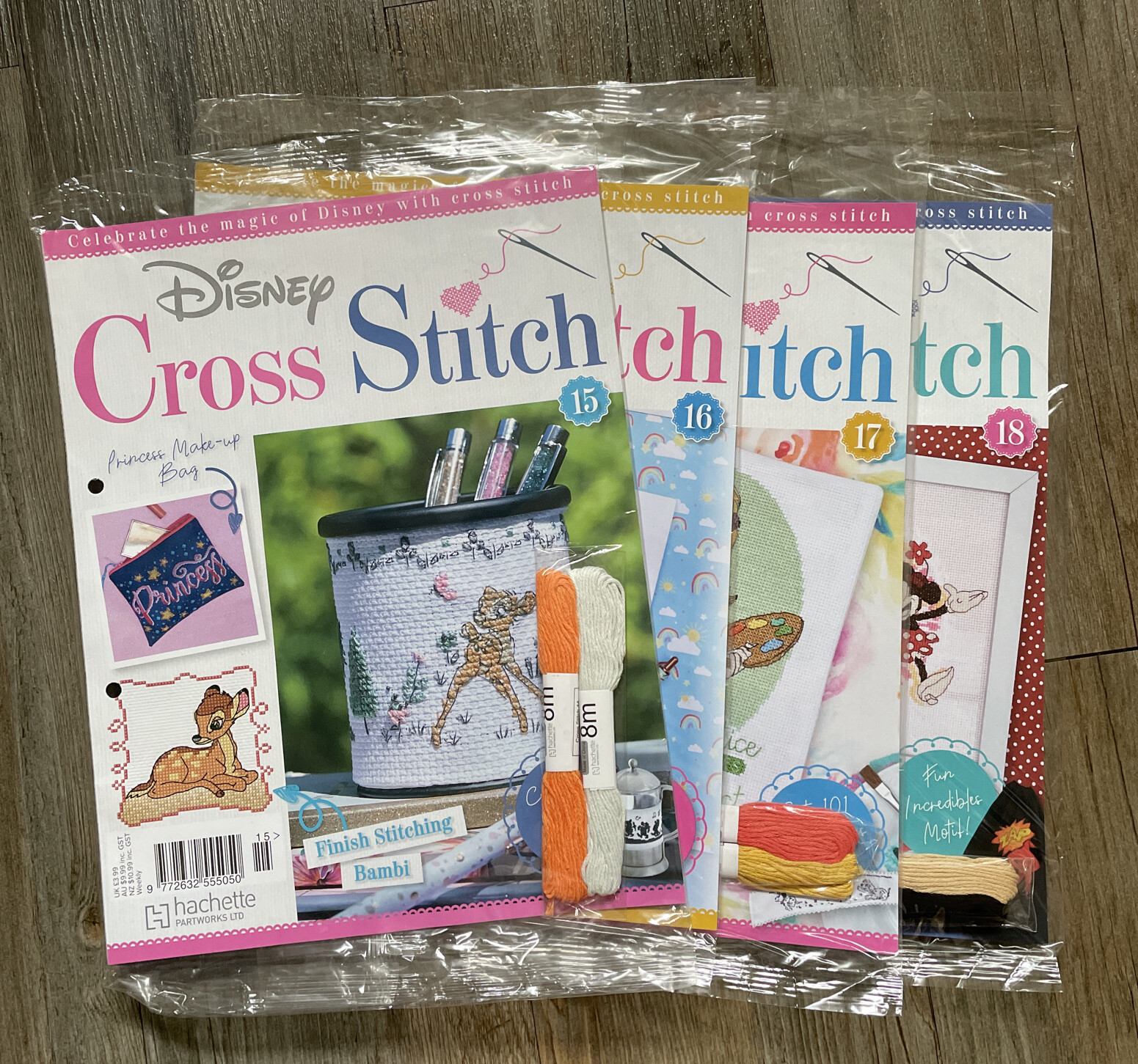 Hachette Disney Cross Stitch Magazines X 4 All Different C972