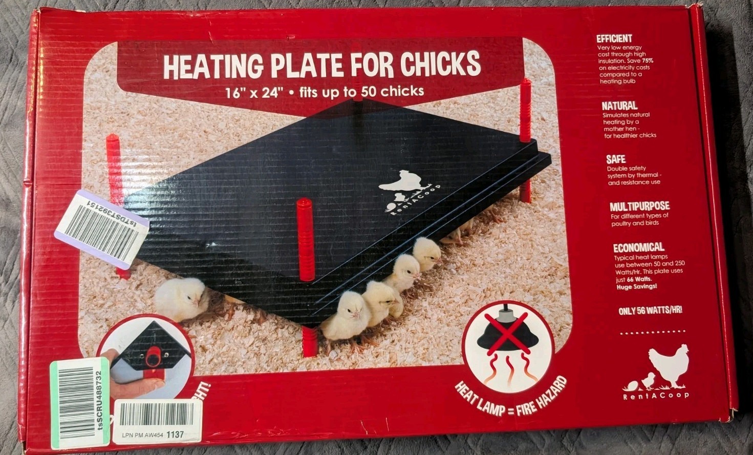 Rent A Coop Heating Plate for Chicks | 16" x 24" and Fits 50 Chicks