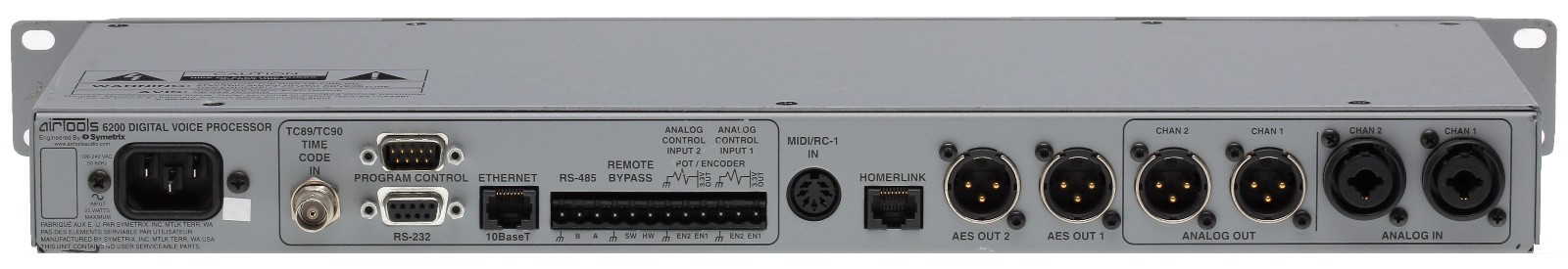 Airtools Symetrix 6200 Digital Mic Preamplifier Voice Speech Processor **READ**