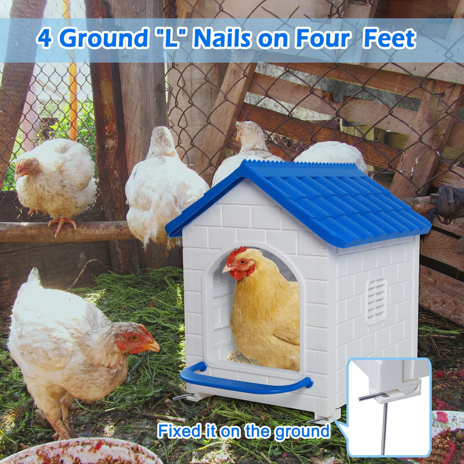 Nesting Boxes for Chicken, 100% Waterproof Hens Nesting for Laying Eggs for H...