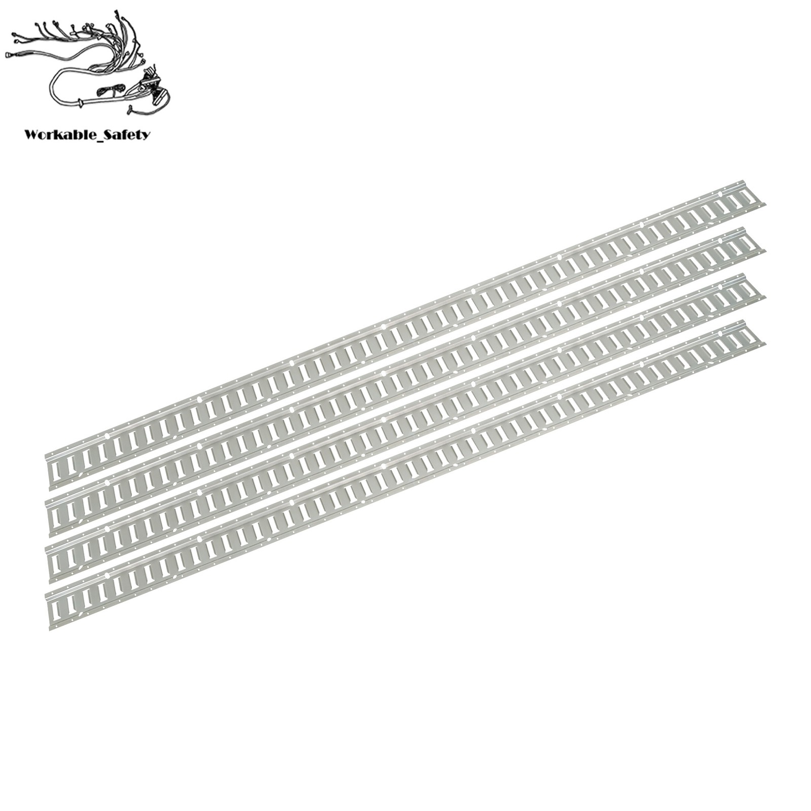 Silver 28 Pack 8 Foot E Track Rails Zinc Plated Steel For Cargo Trailer Tie Down