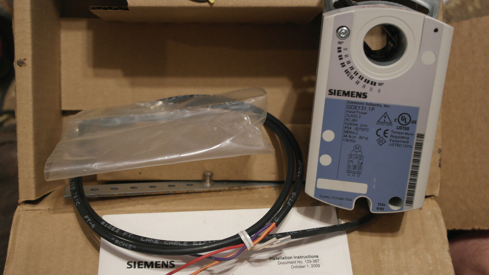 NEW SIEMENS OPEN AIR ACTUATOR GDE131.1P  (N9)